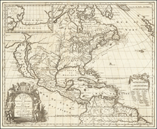 Midwest and North America Map By Louis de Hennepin