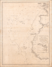 Atlantic Ocean and West Africa Map By James Horsburgh