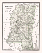 Mississippi Map By Sidney Morse  &  Samuel Breese