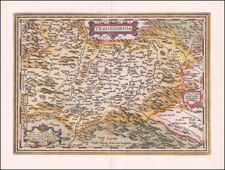 Romania and Balkans Map By Abraham Ortelius