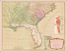 Florida, South and Southeast Map By Richard Holmes Laurie  &  James Whittle