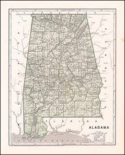 Alabama Map By Sidney Morse  &  Samuel Breese