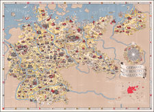 Pictorial Maps and Germany Map By Riemer