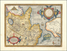 Southwest, Alaska, China, Japan, Central Asia & Caucasus, Russia in Asia and California Map By Abraham Ortelius