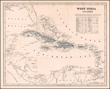 Caribbean Map By Sidney Morse  &  Samuel Breese