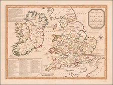 British Isles, England and Ireland Map By Laurie & Whittle