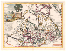 Midwest, Canada and Eastern Canada Map By Giambattista Albrizzi