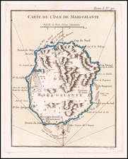 Caribbean Map By Jacques Nicolas Bellin