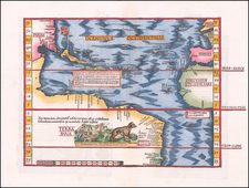 Atlantic Ocean, North America, South America and America Map By Lorenz Fries