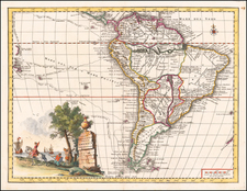 Carta Geografica Della America Meridionale By Giambattista Albrizzi