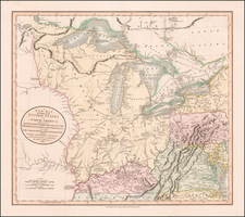 Kentucky, Midwest, Illinois, Ohio, Michigan, Minnesota, Wisconsin and Canada Map By John Cary