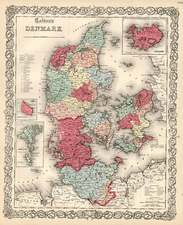 Scandinavia Map By Joseph Hutchins Colton