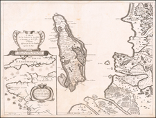 Carte De la Coste de la Rochelle a Brouaige et de l'Isle d'Oleron Observee par le Sr. de Cattillon ingenieur duy Roy. 1627 . . .  By Melchior Tavernier