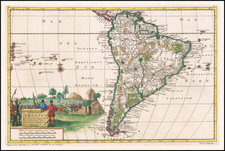 South America Map By Pieter van der Aa