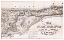 New York City Map By W.C. Rogers & Co.