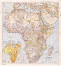 Africa and World War II Map By National Geographic Society / War Office