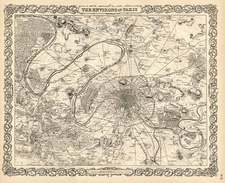 Europe and France Map By Joseph Hutchins Colton