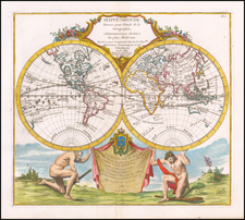 World Map By Louis Brion de la Tour