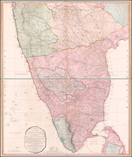 A Map of the Peninsula of India from the 19th Degree North Latitude to Cape Comorin, MDCCXCII By William Faden