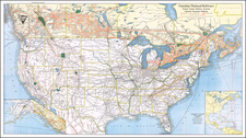 United States and Canada Map By Canadian National Railway