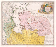 Russia, Ukraine and Central Asia & Caucasus Map By A Maas