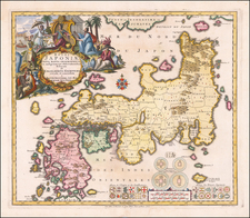 Japan Map By Matthaus Seutter