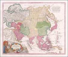 Asia Map By Johann Baptist Homann