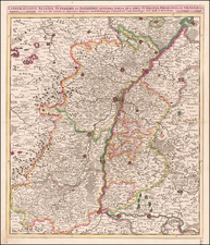 France and Germany Map By Justus Danckerts