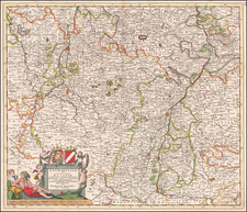 France and Germany Map By Theodorus I Danckerts