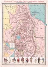 East Africa Map By Istituto Italiano d'Arti Grafiche Bergamo