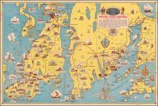 Massachusetts, Rhode Island and Pictorial Maps Map By H.W. Hetherington