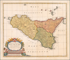 Sicily Map By Homann Heirs