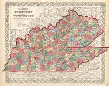 South Map By Joseph Hutchins Colton