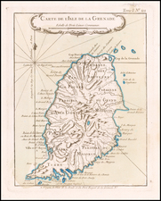 Caribbean Map By Jacques Nicolas Bellin