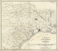 Louisiana, Mississippi and Texas Map By Pattillo Higgins