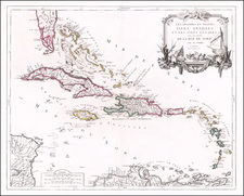 Caribbean and Bahamas Map By Paolo Santini