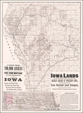 Iowa Map By Henry S. Stebbins