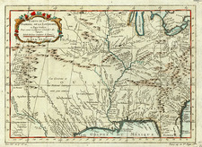 South, Southeast, Midwest and Southwest Map By Jacques Nicolas Bellin