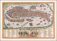 Venice Map By Georg Braun  &  Frans Hogenberg