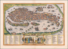 Venice Map By Georg Braun  &  Frans Hogenberg