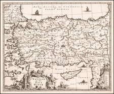 Turkey, Cyprus and Turkey & Asia Minor Map By John Ogilby