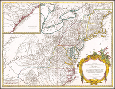 New England, New York State, Mid-Atlantic and Southeast Map By Didier Robert de Vaugondy