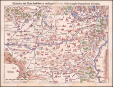 Switzerland and Germany Map By Sebastian Munster