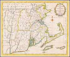 New England, Connecticut, Massachusetts, Rhode Island and American Revolution Map By Universal Magazine