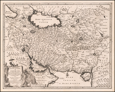 Middle East and Persia & Iraq Map By Pieter van der Aa