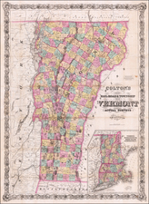 Vermont Map By G.W.  & C.B. Colton