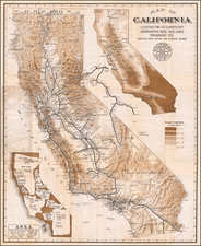California Map By Southern Pacific Railroad Company