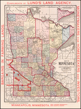 Minnesota Map By Kenyon Printing & Mfg Co.
