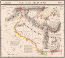 Midwest, Minnesota, Wisconsin and Plains Map By Philippe Marie Vandermaelen