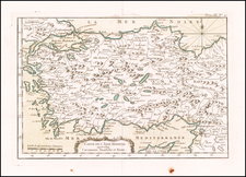 Turkey and Turkey & Asia Minor Map By Jacques Nicolas Bellin